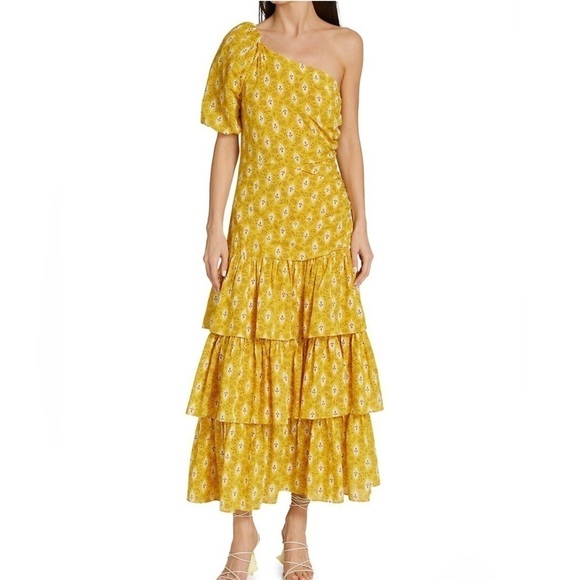 Veronica Beard Dresses & Skirts - NWT Veronica Beard One Shoulder Virginia Sun Yellow size 0